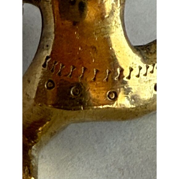 Vintage Brass Makhan Chor Laddu Gopal Baby Krishna Statue - Picture 9 of 9